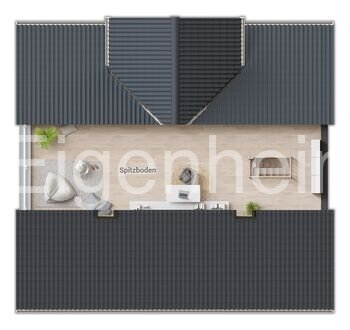 Variante ausgebauter Spitzboden Variante ausgebauter Spitzboden