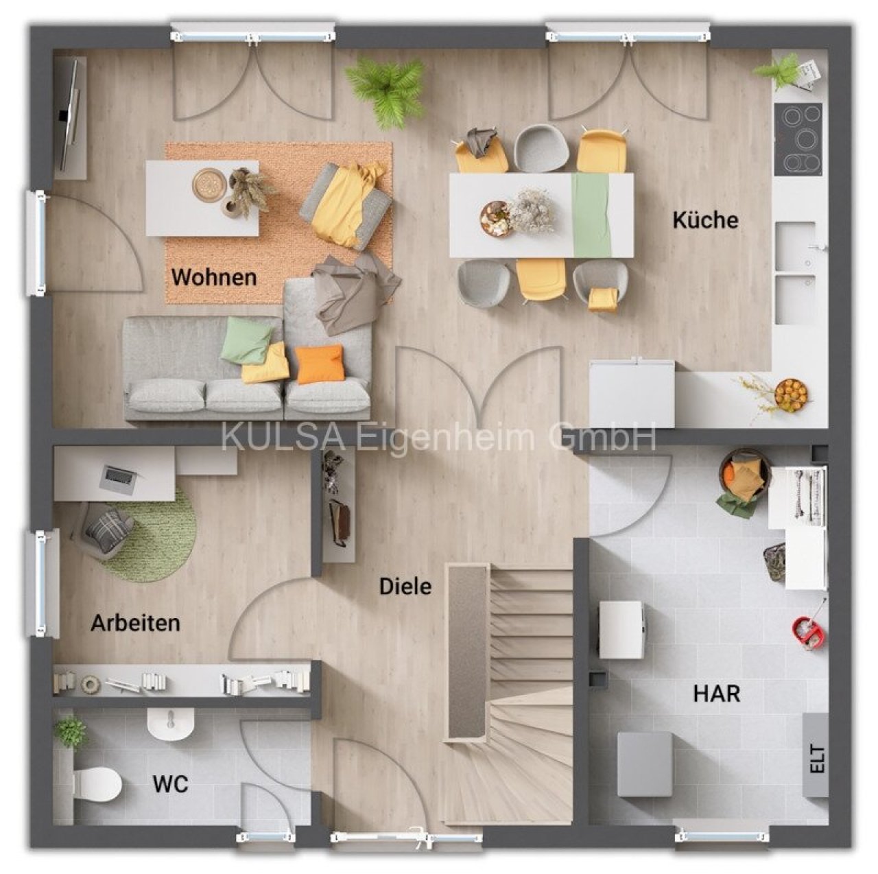 Variante Arbeitszimmer großer HWR Raum * Aufpreis Variante Arbeitszimmer großer HWR Raum * Aufpreis